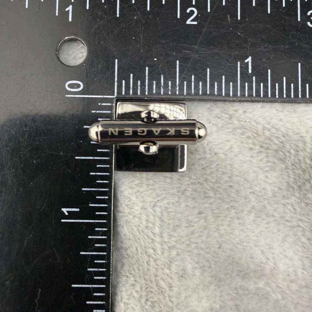 Vintage Skagen Cufflinks Silver Tone